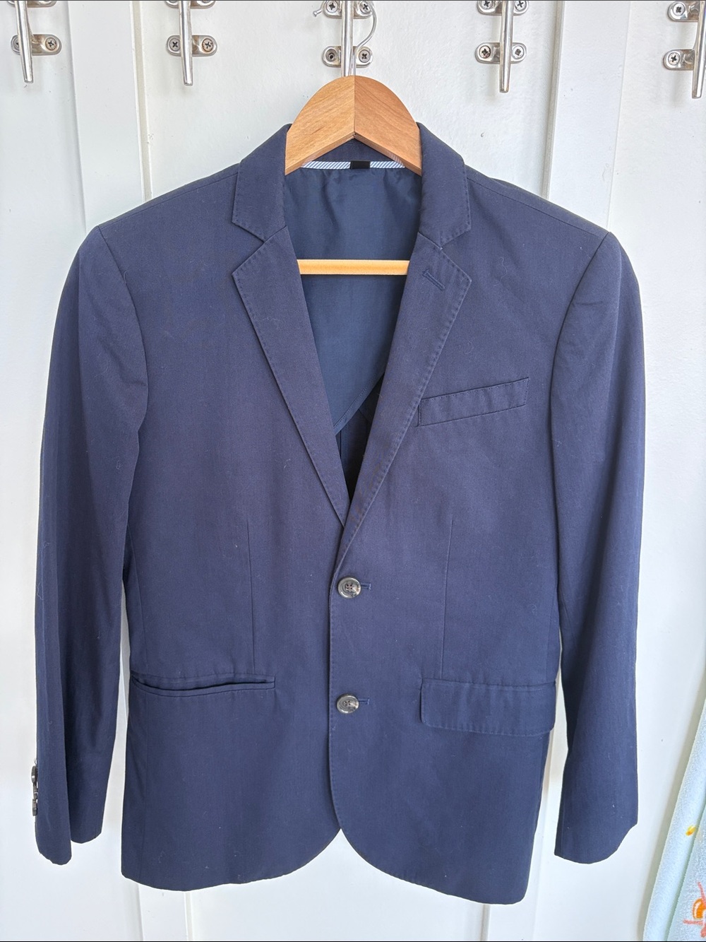 Youth Boys Navy Blazer - Classic Two-Button Jacket